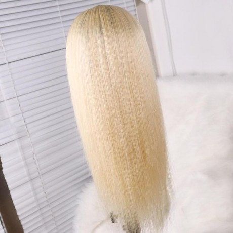 Lishahair Dark roots ombre 4 613 body wave brazilian human hair transparent lace front wig LS1154