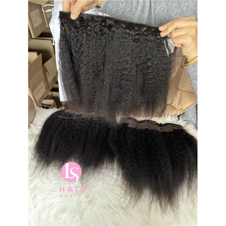 Halo hair extension kinky straight texture indian virgin remy human hair style 