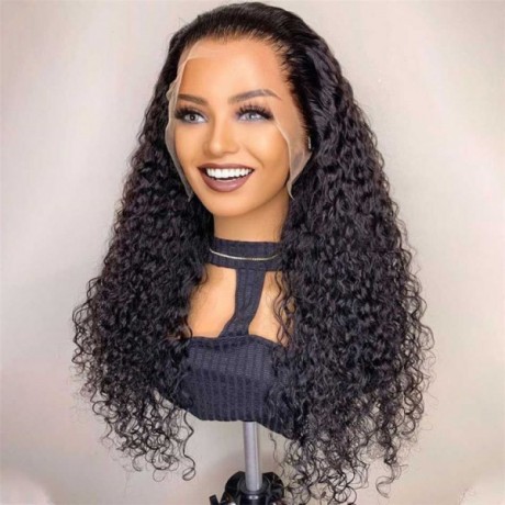 13x4 HD lace frontal wig water wave texture 180% density