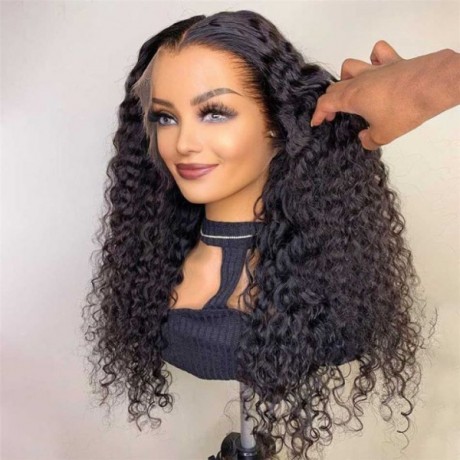 13x4 HD lace frontal wig water wave texture 180% density