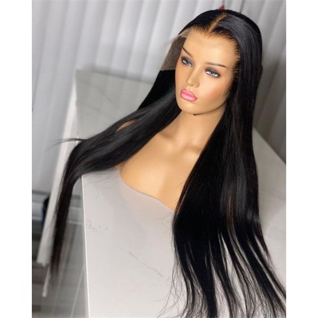 Invisible 5x5 HD Lace Closure Wigs Straight Indian Virgin Human Hair (HDC1)