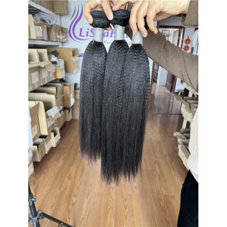 10A+ Light Yaki Straight virgin indian human Hair Bundles Natural Color  3pcs lot