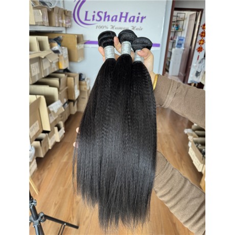 10A+ Light Yaki Straight virgin indian human Hair Bundles Natural Color  3pcs lot