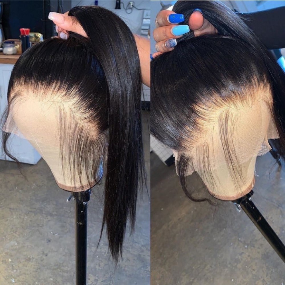Pre Plucked 360 Lace Frontal silky straight Wig With Baby Hair 130% 150% Invisible Knot Wig Ponytail Human Hair Pre Plucked Lace Wig LS991 Pre Plucked 360 Lace Frontal silky straight Wig With Baby Hair 130% 150% Invisible Knot Wig Ponytail Human Hair Pre Plucked Lace Wig LS991