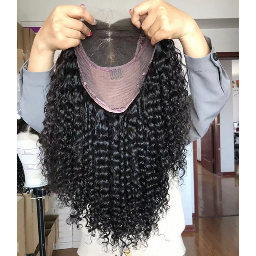 250% density 5x5 HD lace closure bob wig water wave curly style 14inch 250% density 5x5 HD lace closure bob wig water wave curly style 14inch