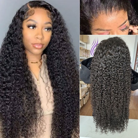 7x7 hd lace closure wig pineapple curly texture 24inch 180% density
