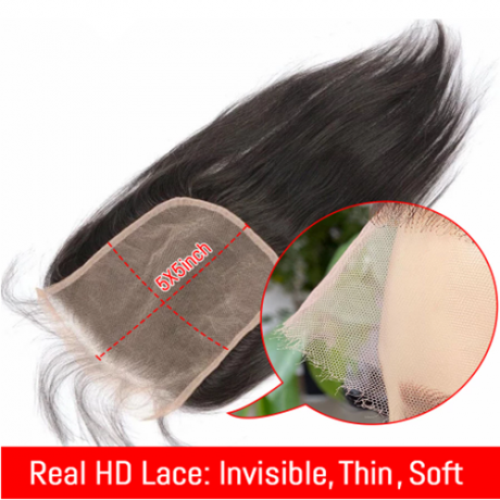 Best 5x5 HD Lace Closure Straight & Body Wave DHL fast free shipping