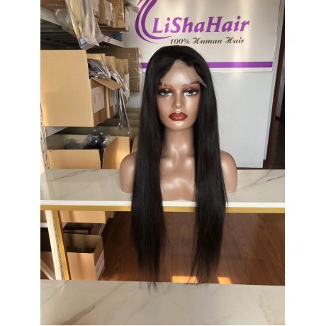 6x6 HD Lace Closure Wig pre plucked hairline Virgin Human Hair silky straight 