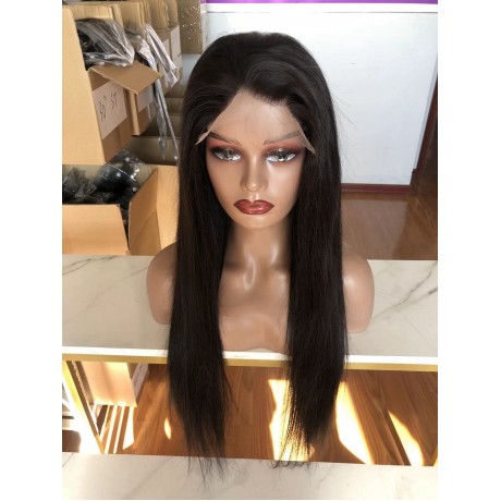 6x6 HD Lace Closure Wig pre plucked hairline Virgin Human Hair silky straight 