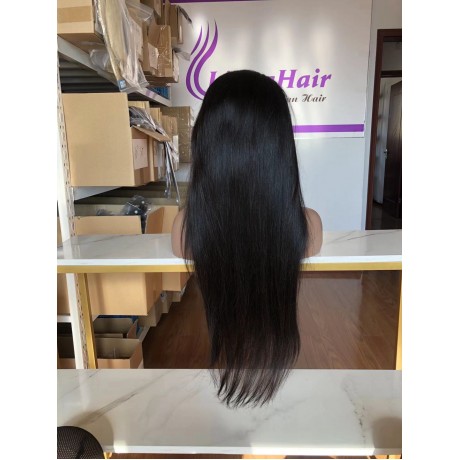 6x6 HD Lace Closure Wig pre plucked hairline Virgin Human Hair silky straight 