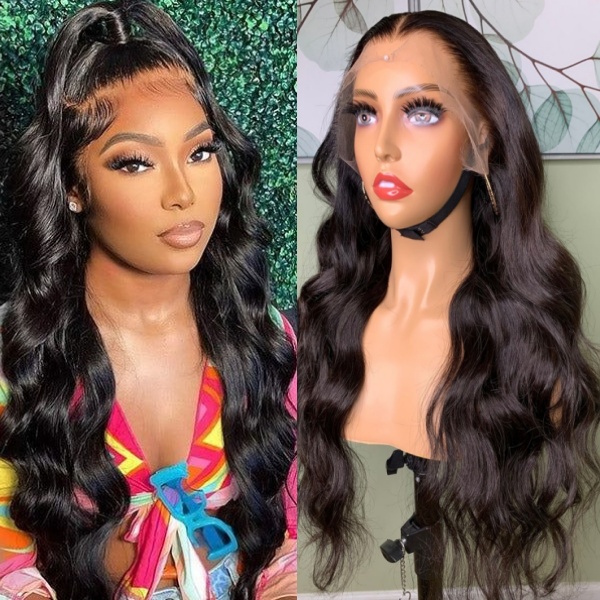 13x4 HD Lace Frontal Wigs Body Wave Lace Front Wig 180% Density Brazilian Human Hair 12inch-30 Inch