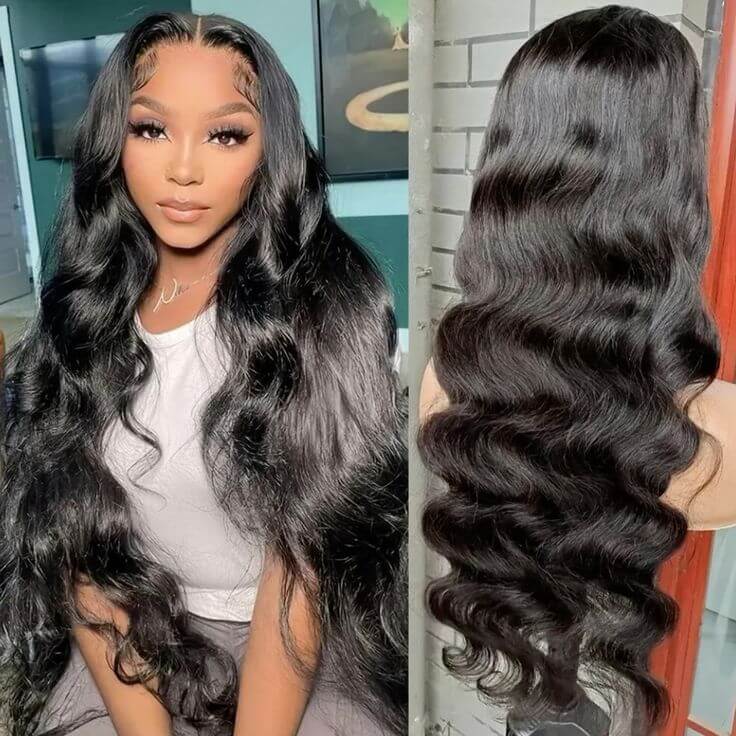 13x4 HD Lace Frontal Wigs Body Wave Lace Front Wig 180% Density Brazilian Human Hair 12inch-30 Inch