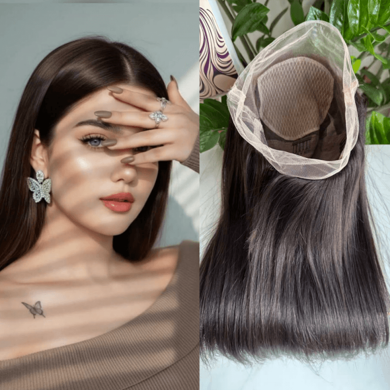 Amazing Stylists Darkest Brown Natural Virgin Human Hair Glueless Invisible Lace Full Silk Base Wig